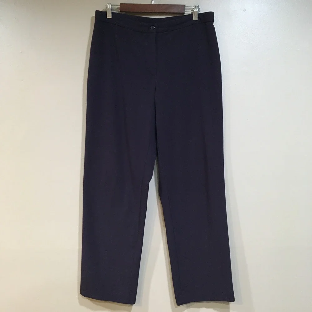 Dressbarn Straight Leg Purple Dress Pants‎ Womens 14 Dark Academia Whimsigoth
